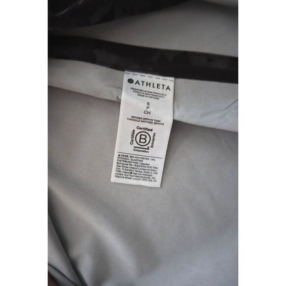 Athleta 798902002 Women's Sz S Lumen Floral Black Zephyr Refined Tank Top - Picture 4 of 9